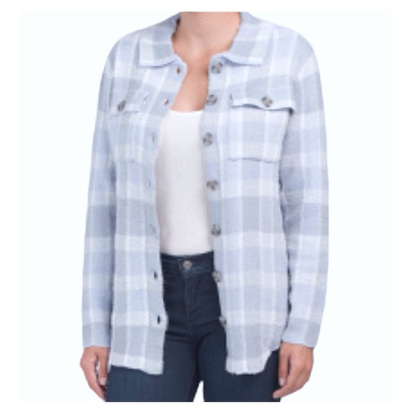 NEW William Rast Shacket Shirt Jacket Plaid Shacket Shirt Size L - Picture 6 of 9